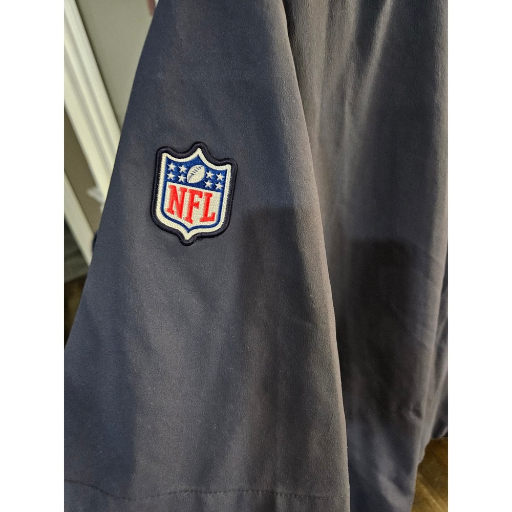 Nike Houston Texans NFL Onfield Short Sleeve Quarter Zip Windshirt Navy Blue XL - Picture 4 of 6